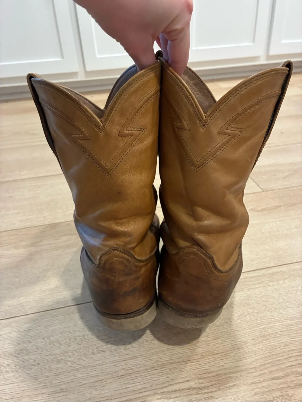 Tecovas Men’s Leather Roper Boots Brown Size 8.5 D
